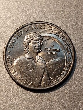 U.S. Commemorative Quarter Dollar 2022 D Featuring Dr. Sally Ride - Silver Tone